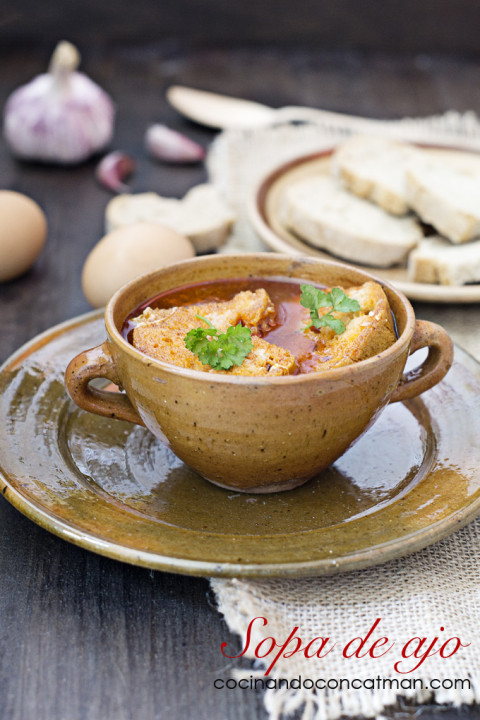 receta de sopa de ajo