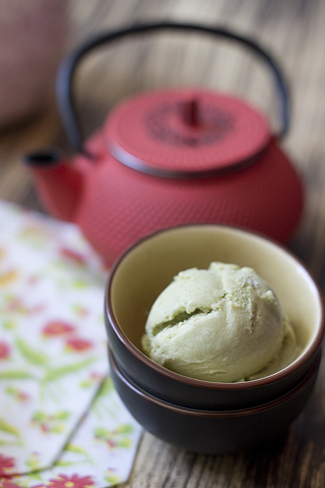 receta de cómo hacer helado de té matcha